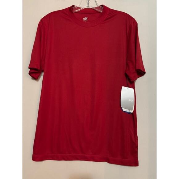 Alo Yoga Shirt Mens XS Red Cool Fit Performance Workout Gym Active NWT - Picture 1 of 7